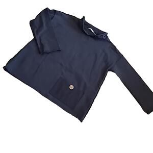 Soft Surroundings Black Mock Neck Pullover Sweatshirt  XL